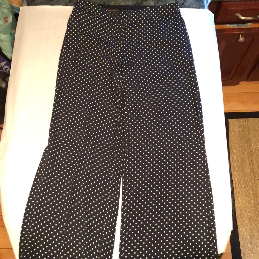 Polka dot Women’s dress pant with loose slit